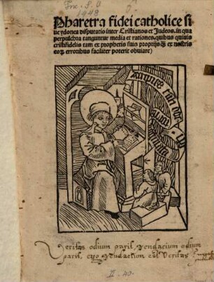 Pharetra fidei catholicae sive idonea disputatio inter Christianos et Judaeos