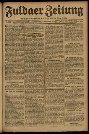 Ausgabe vom Donnerstag, den 08. Dezember 1921.