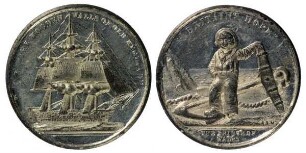 Medaille mit Schiffsdarstellung