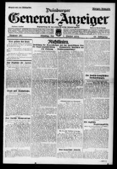 Duisburger General-Anzeiger. 1914-1935