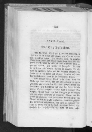 XXVII. Capitel. Die Capitulation.