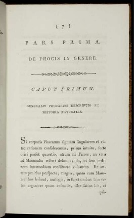 Pars Prima. De Phocis in Genere