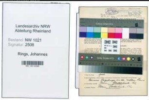 Entnazifizierung Johannes Rings , geb. 24.10.1907 (Hilfsarbeiter)