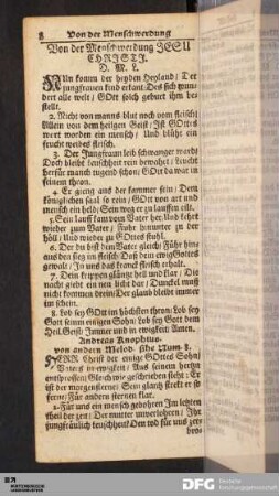Von der Menschwerdung JESU CHRISTI.