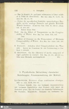 3. Physikalische Betrachtung chemischer Beziehungen; Zusammensetzung der Molekel