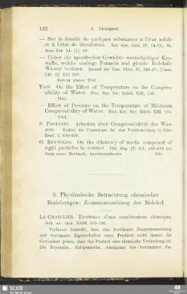 3. Physikalische Betrachtung chemischer Beziehungen; Zusammensetzung der Molekel