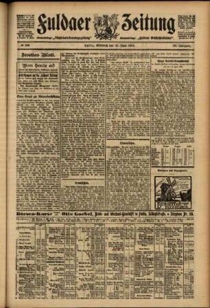 Zweite Ausgabe vom Mittwoch, den 20. Juni 1906.
