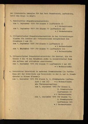 Der Präzisierte Lehrplan ...