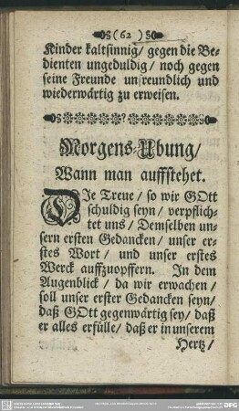 Morgens-Ubung