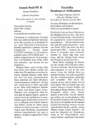 Enzyklika Dominum et vivificantem