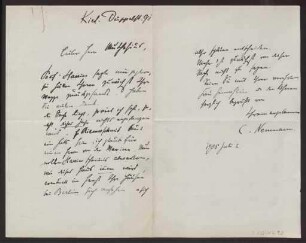 Schreiben an Hermann Muthesius (Brief)