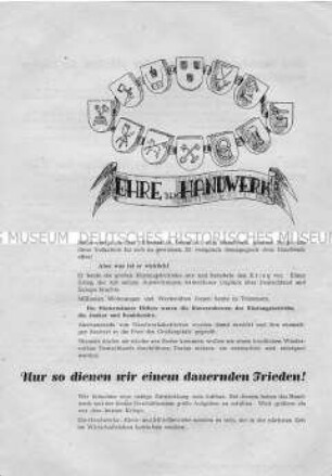 Aufruf an die Handwerker, beim Volksentscheid zur Enteignung der Nazi- und Kriegsverbrecher mit "Ja" zu stimmen
