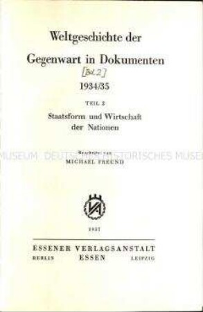 Weltgeschichte der Gegenwart in Dokumenten, Teil 2