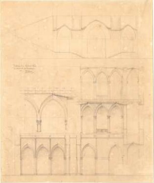 Gärtner, Friedrich von; München; Wittelsbacherpalast - Vorplatz (Schnitt)