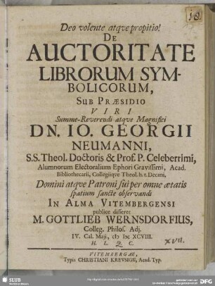 De Auctoritate Librorum Symbolicorum