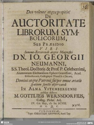 De Auctoritate Librorum Symbolicorum