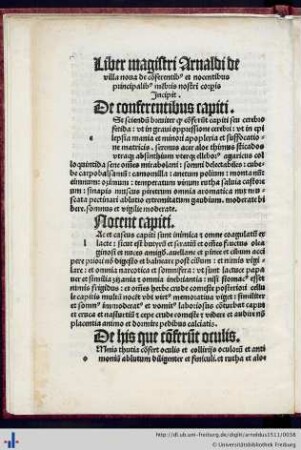 Liber de conferentibus et nocentibus principalibus membris nostri corporis.