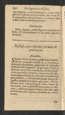 Di scusa, e per chiedere perdono di qualche fallo.