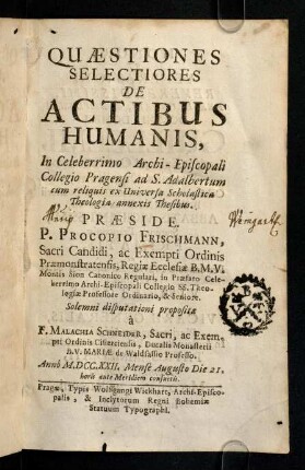 1-328, Quaestiones Selctiores De Actibus Humanis