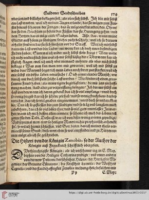 Die histori von der Königin Zenobia