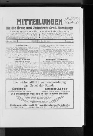 Hamburgische Aerztekammer.