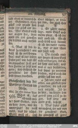 Gelassenheit bey der Vorsorge Gottes im Wehe.