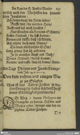 Am Tage Philippi und Jacobi