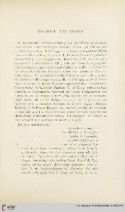 28: Inschrift aus Thasos