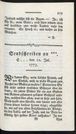 Sendschreiben an ***.