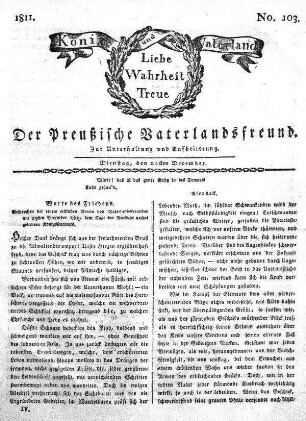 No. 103., vom 24sten December