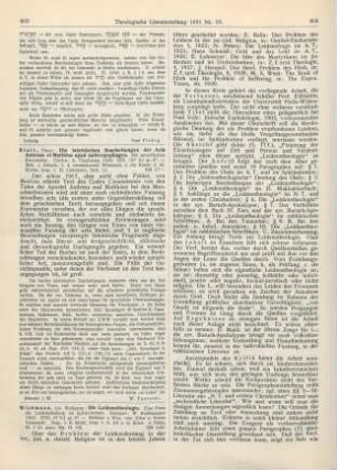 463-465 [Rezension] Wichmann, Wolfgang, Die Leidenstheologie