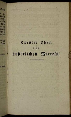 Zweyter Theil von äußerlichen Mitteln.