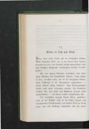 VI. Wieder in Reih und Glied