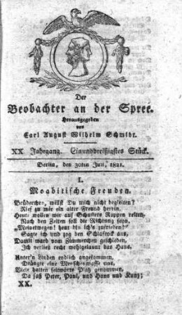 31. Stueck, 30. Juli 1821
