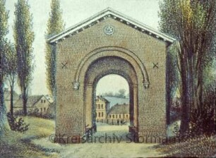 Friedhof an der Bahnhofstraße: Torhaus: Nordseite