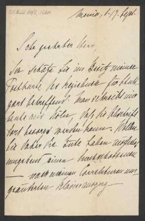 Brief an B. Schott's Söhne : 17.09.1908