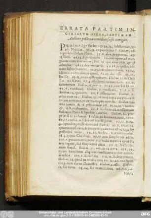 Errata Parim Incuriarum Opera, Partim Ab Authore postea anidamversa sic corrigito.