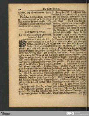Die dritte Predigt, Am XIV. Sonntage nach Trinitatis.