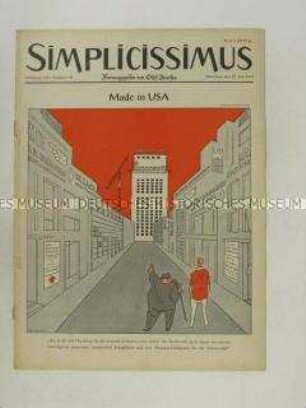 Satirezeitschrift "Simplicissimus" mit Titel-Karikatur auf das Kartellgesetz der Bundesrepublik