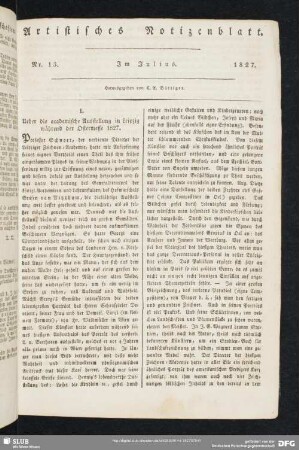 Artistisches Notizenblatt