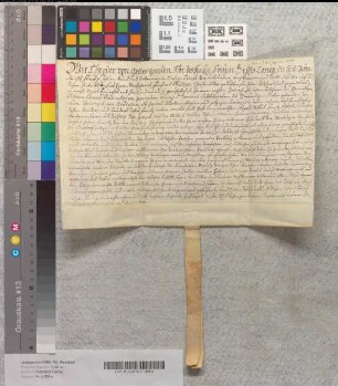 Theodor, Abt des Stifts Corvey, belehnt Joachim Christoph von Hiddessen mit einer Hufe Land vor Warburg.