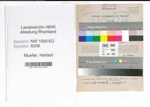 Entnazifizierung Herbert Mueller, geb. 08.01.1902 (Ingenieur)