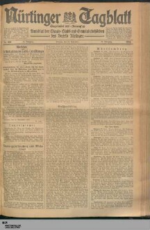 Nürtinger Tagblatt : Neuffener Rundschau : Wendlinger Zeitung : parteiamtliche Tageszeitung