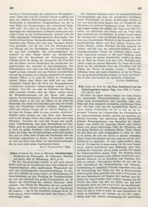 43-44 [Rezension] Seifert, Friedrich, Charakterologie