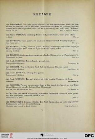 Keramik (Nr. 140-185)