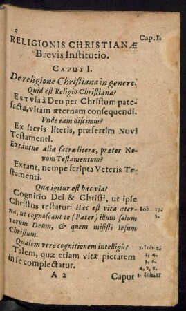 Religionis Christianae Brevis Institutio.