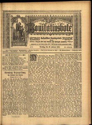 Erste Ausgabe vom Sonntag, den 23. Februar 1908.