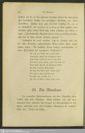 III. Die Mundart