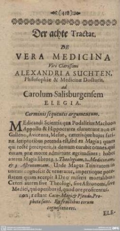 Der achte Tractat. De Vera Medicina.