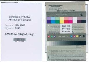 Entnazifizierung Hugo Schulte-Werflinghoff , geb. 05.03.1904 (Kaufm.Angestellter)